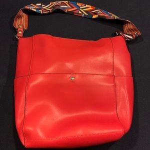 Bostanten Leather Shoulder Bucket Bag